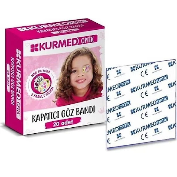Kurmed Optik Çocuk Göz Pedi Kız 20 Adet ürün görseli 1