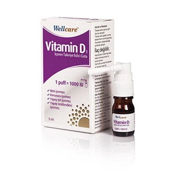 Wellcare Vitamin D3 1000 IU 5 ml ürün görseli 1