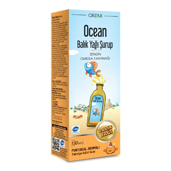 Ocean Omega 3 Portakallı Balık Yağı Şurubu 150 ml ürün görseli 1