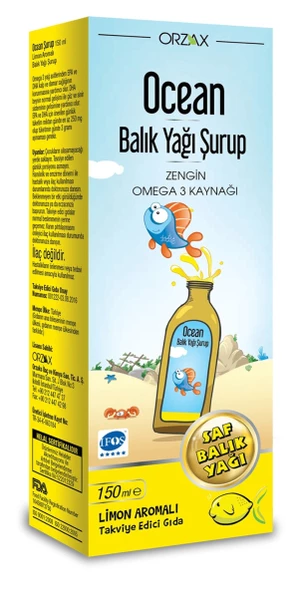 Ocean Omega 3 Portakallı Balık Yağı Şurubu 150 ml ürün görseli 1