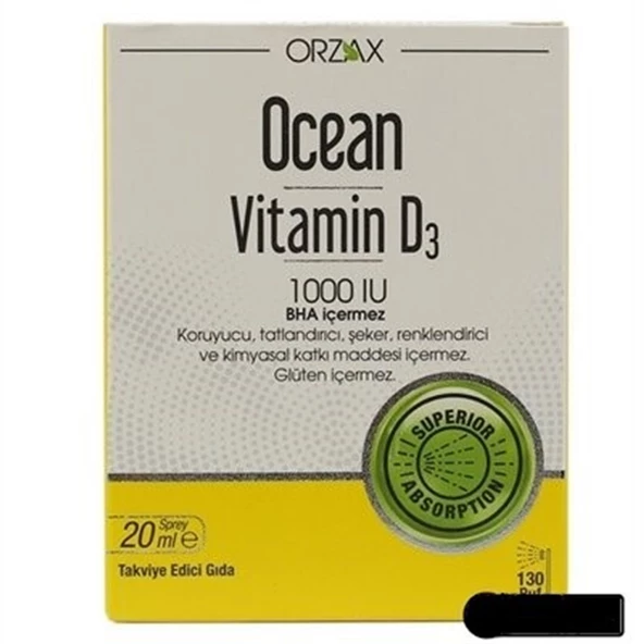 Ocean Vitamin D3 1000 IU Oral Sprey 20 ml ürün görseli 1
