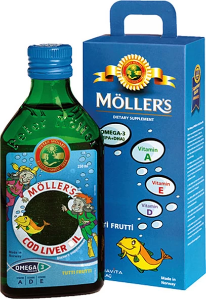 Möller's Omega-3 Balık Yağı Şurubu Tutti Frutti 250 ml ürün görseli 1