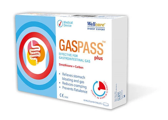 Wellcare Gaspass Plus 20 Tablet ürün görseli 1