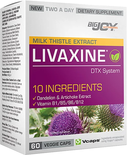 Suda Vitamin Livaxine 60 Kapsül ürün görseli 1