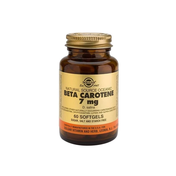 Solgar Beta Carotene 7 mg 60 Kapsül ürün görseli 1