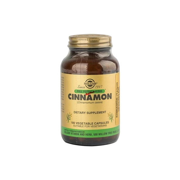 Solgar Cinnamon 100 Kapsül ürün görseli 1