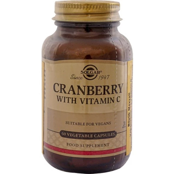 Solgar Cranberry Extract with Vitamin C60 Kapsül ürün görseli 1