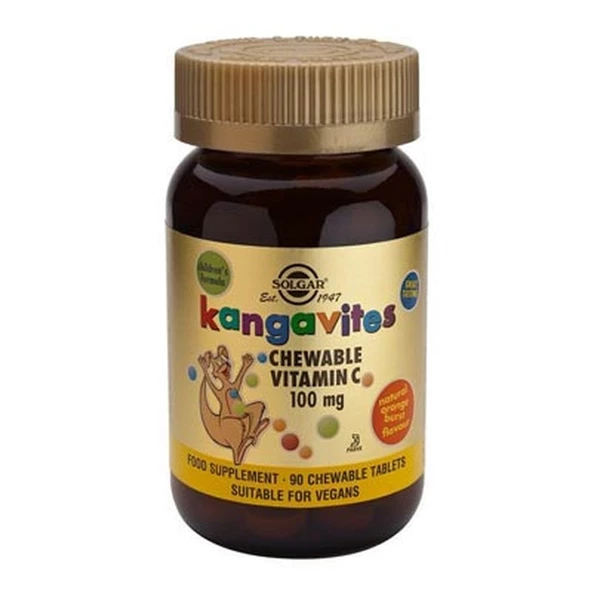 Solgar Kangavites Chewable Vitamin C 100 mg 90 Tablet ürün görseli 1