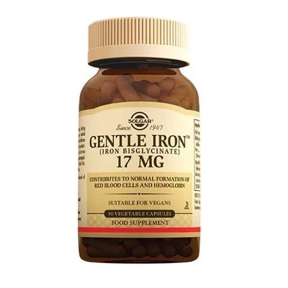 Solgar Gentle Iron 17 mg 90 Kapsül ürün görseli 1