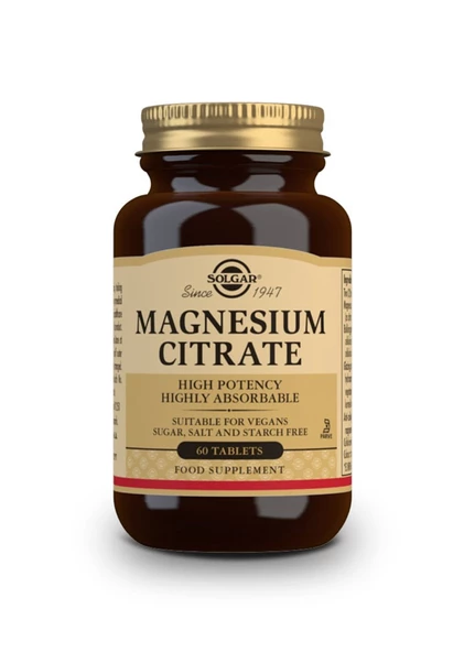 Solgar Magnesium Citrate 200 Mg 60 Tablet ürün görseli 1