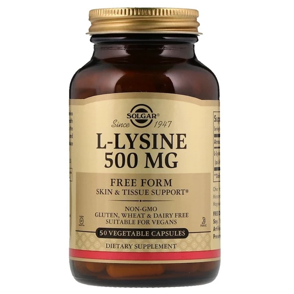 Solgar L-Lysine 500 mg 50 Kapsül ürün görseli 1