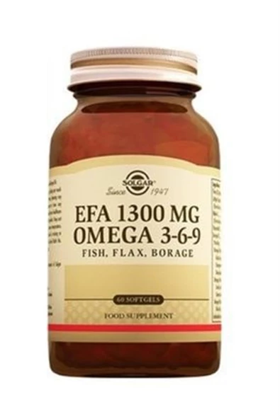 Solgar EFA 1300 mg Omega 3-6-9 60 Softgel ürün görseli 1
