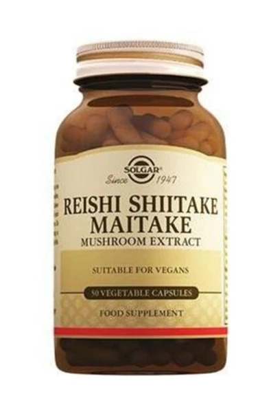 Solgar Reishi Shiitake Maitake Mushroom Extract 50 Kapsül ürün görseli 1