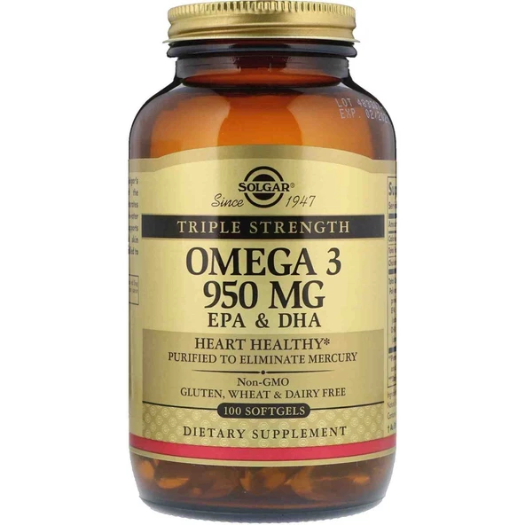 Solgar Omega-3 950 mg 100 Kapsül ürün görseli 1