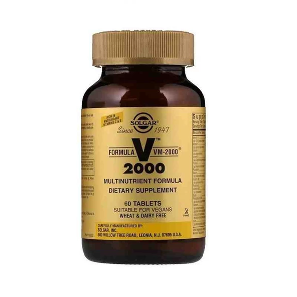Solgar VM 2000 Multivitamin 60 Tablet ürün görseli 1