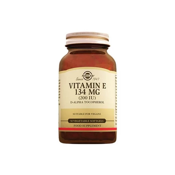 Solgar Vitamin E 200 IU 50 Vegetable Softgel ürün görseli 1