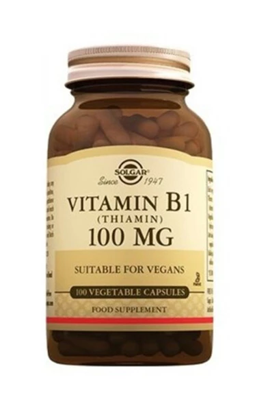 Solgar Vitamin B1 Thiamin 100 mg 100 Vegetable Kapsül ürün görseli 1