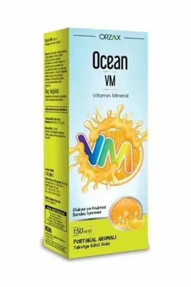 Ocean Vitamin Mineral VM Şurup Portakal Konsantreli 150 ml ürün görseli 1