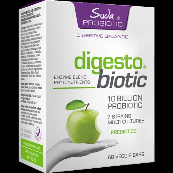 Suda Vitamin Probiotic Digesto Biotic 60 Kapsül ürün görseli 1