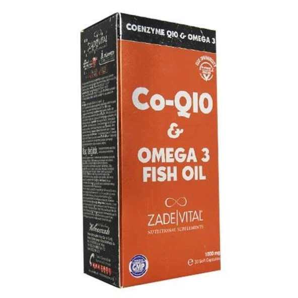 Zade Vital Co-Q10 & Omega 3 30 Kapsül ürün görseli 1