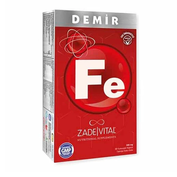 Zade Vital Iron Fe 30 Kapsül ürün görseli 1