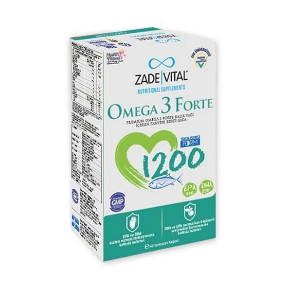 Zade Vital Omega 3 Forte 40 Yumuşak Kapsül ürün görseli 1
