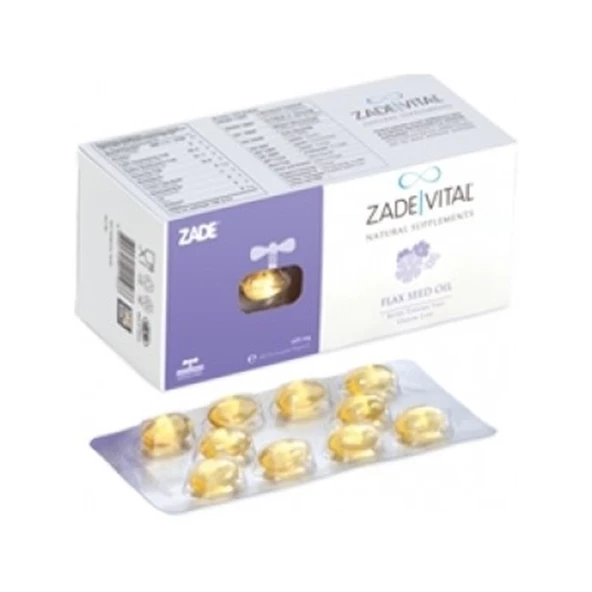 Zade Vital Keten Tohumu Yağı 625 mg 60 Yumuşak Kapsül ürün görseli 1