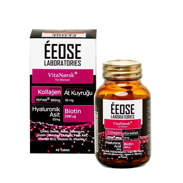 Eeose Collagen & Hyaluronik Asit & Biotin & C Vitamin 45 Tablet ürün görseli 1