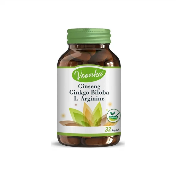 Voonka Ginseng Ginkgo Biloba L-Arginine 32 Kapsül ürün görseli 1