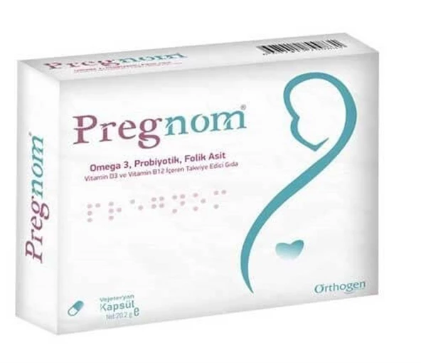 Pregnom Omega 3 Folic Asit 30 Kapsül ürün görseli 1