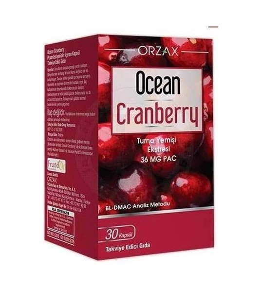 Ocean Cranberry Turna Yemişi Ekstresi 36 mg Pac 30 Kapsül ürün görseli 1