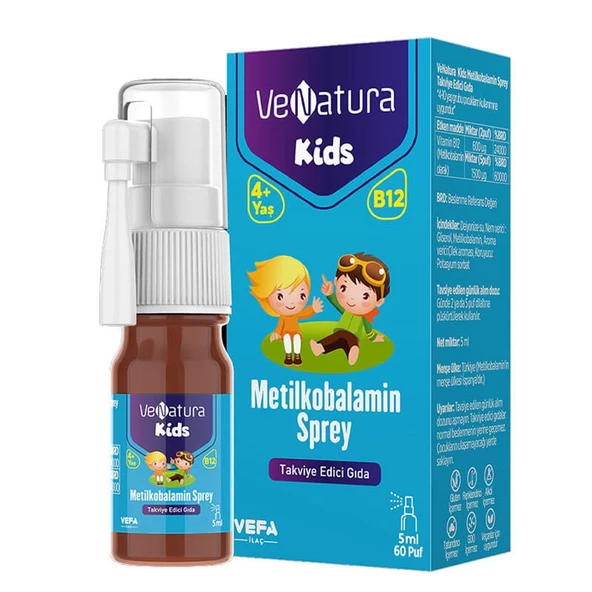 Venatura Kids Metilkobalamin Sprey 5 ml 60 Puff ürün görseli 1