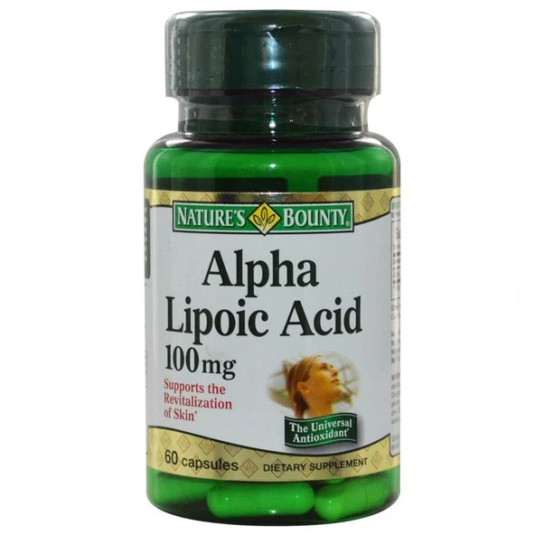 Nature's Bounty Alpha Lipoic Acid 100 mg 60 Kapsül ürün görseli 1