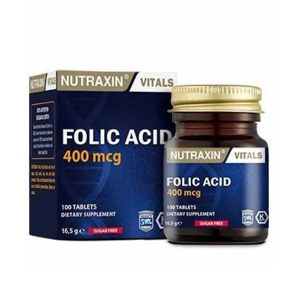 Nutraxin Folic Acid 400 mcg 100 Tablet ürün görseli 1