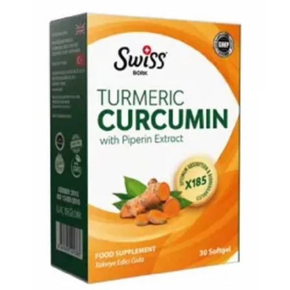 Swiss Bork Curcimin With Piperin 30 Softgel ürün görseli 1