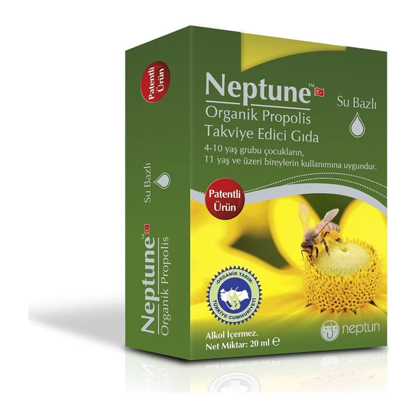 Neptune Organik Propolis Damla 20 ml ürün görseli 1