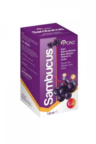 DNZ Sambucus Kara Mürver Şurup 125 ml ürün görseli 1
