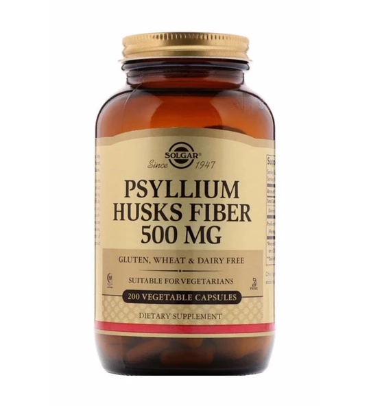 Solgar Psyllium Huks 500 mg 200 Kapsül ürün görseli 1