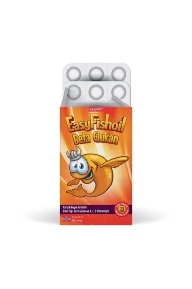 EasyFishoil Beta Glukan Karışık Meyve Aromalı 30 Jel Tablet ürün görseli 1