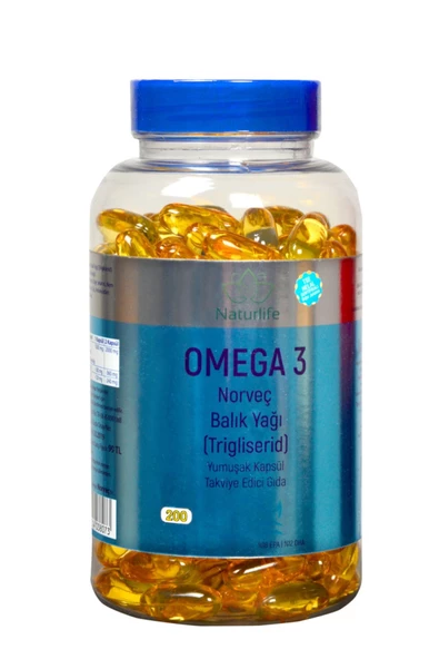 Naturlife Omega 3 Norveç Balık Yağı 200 Kapsül ürün görseli 1