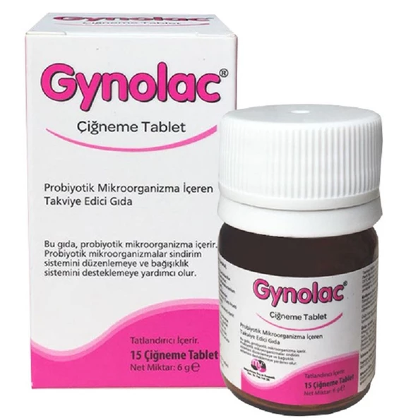Gynolac Probiyotik 15 Çiğneme Tablet ürün görseli 1