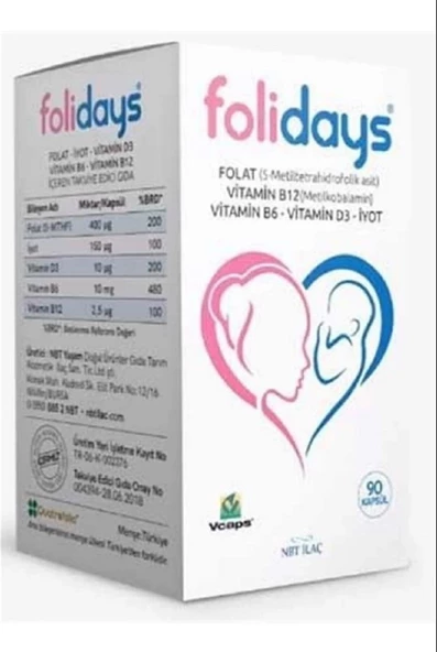 Folidays 90 Kapsül ürün görseli 1