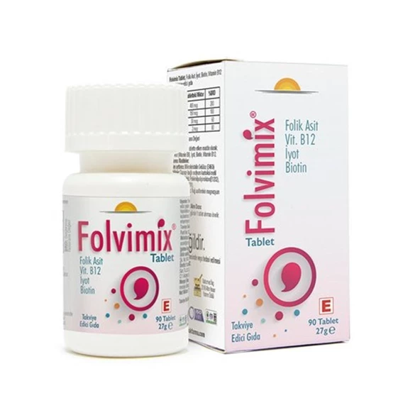 Folvimix Folik Asit 60 Tablet ürün görseli 1
