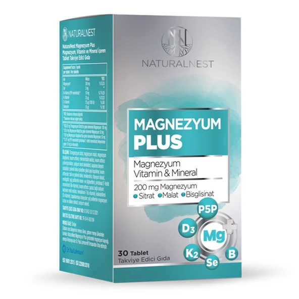 Naturalnest Magnezyum Plus 30 Tablet ürün görseli 1