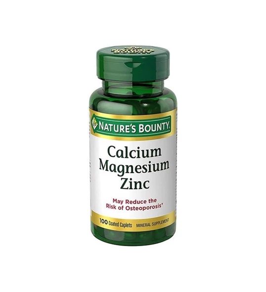 Nature's Bounty Calcium Magnesium Zinc 100 Tablet ürün görseli 1