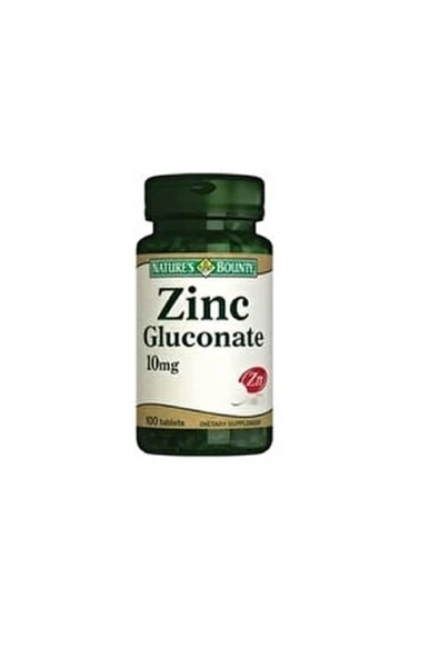 Nature's Bounty Zinc Gluconate 10 mg 100 Tablet ürün görseli 1