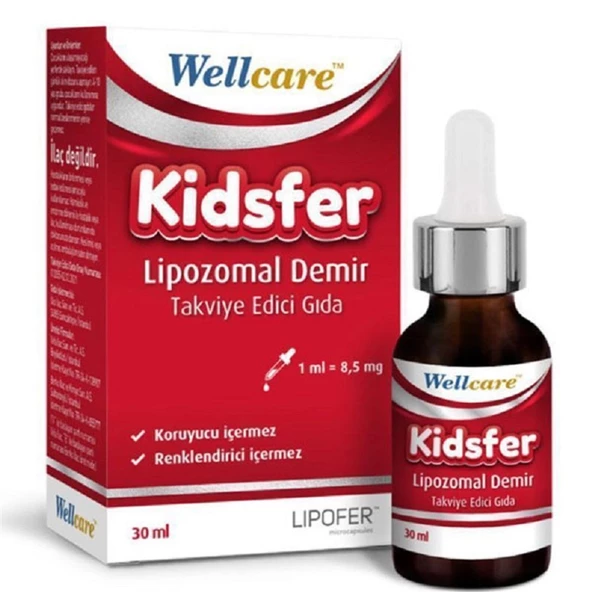 Wellcare Kidsfer Lipozomal Demir Damla 30 ml ürün görseli 1