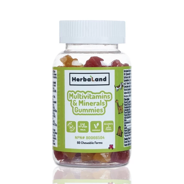 Herbaland Gummy Multivitamin 60 Çiğneme Tableti ürün görseli 1