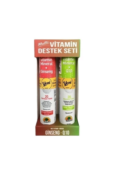 Sunlife Multivitamin Destek Seti - Multi Vitamin Ginseng 20 Tablet + Multivitamin Mineral Q10 20 Tablet ürün görseli 1