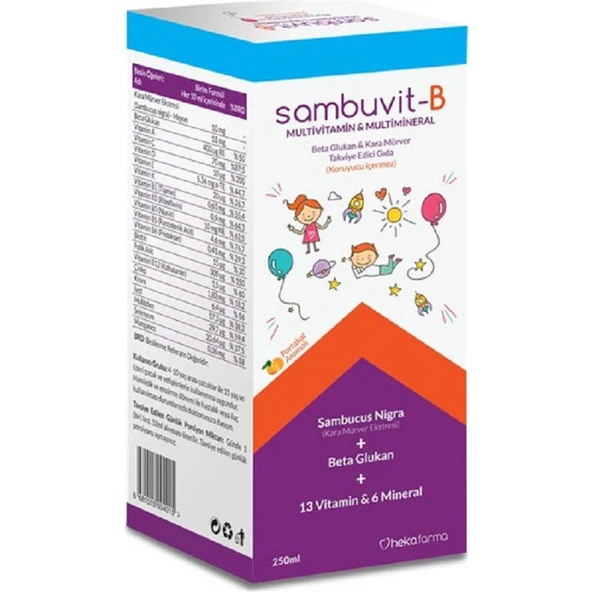 Sambuvit-B Multivitamin & Multimineral Şurup 250 ml ürün görseli 1